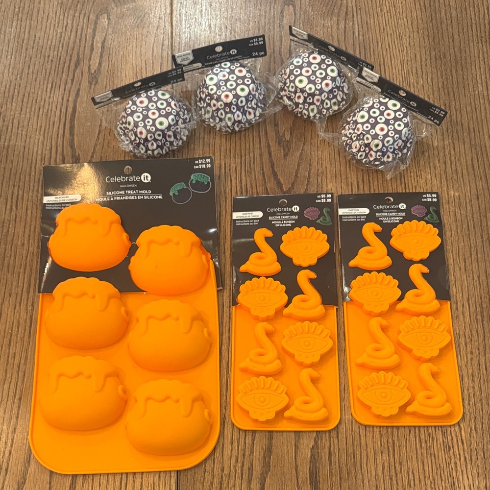 Celebrate It Orange and Yellow Silicone Mold Set